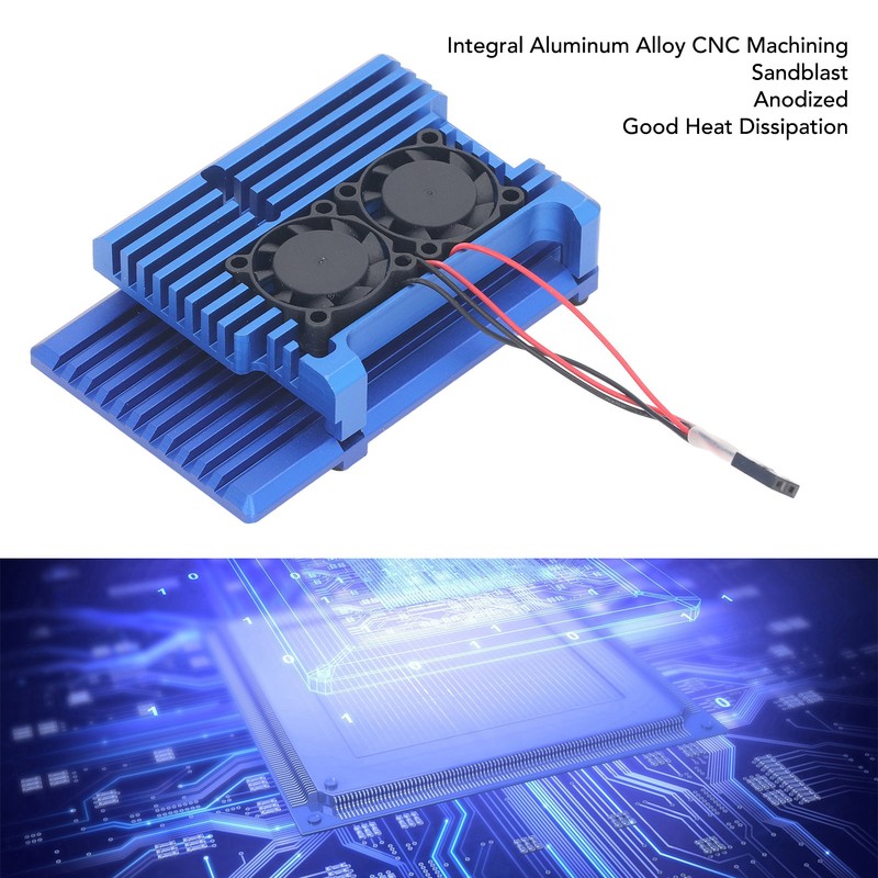 4B Cooling Fan Metal Shell Aluminum Alloy Case with Heatsink
