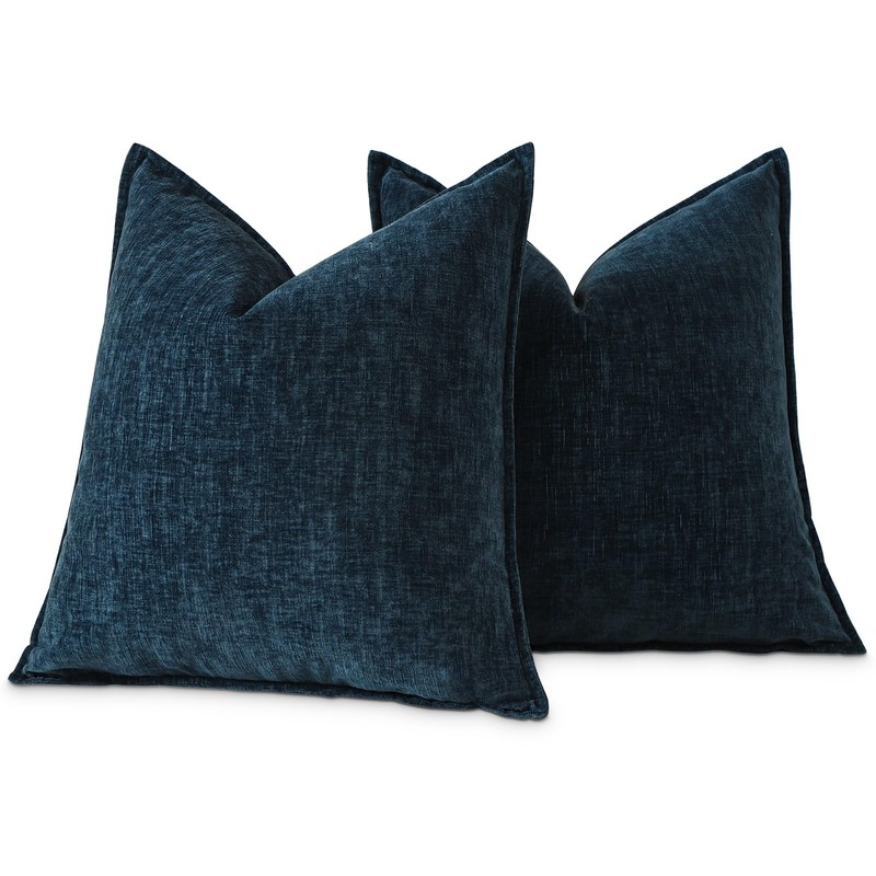 Sungeek Set of 2 Soft Chenille Cushion Covers 60x60cm Square