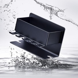 WAYASI Electric Toothbrush Head Holder, Tooth Brushing Holder, Wall Mounted Toothbrush Holders for Bathroom Shower, Self Adhesive Tooth Brush Head Storage Organiser (Black)