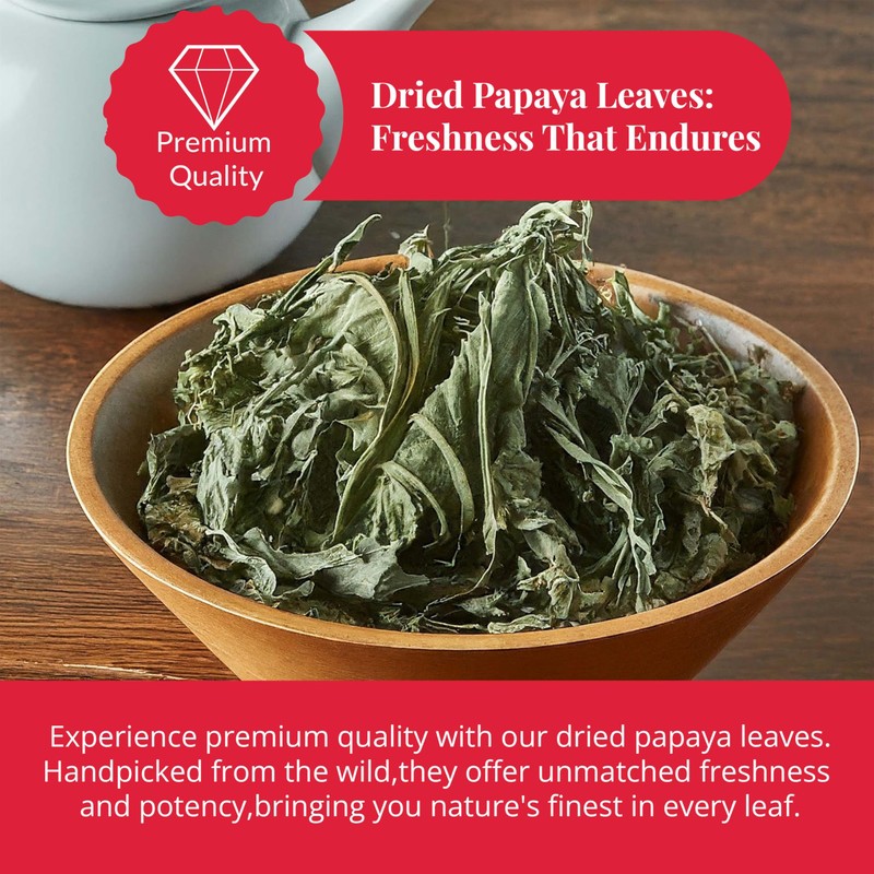 2.6oz Dried Papaya Leaves, 100% Natural Leaves, Papaya Leaf Tea,