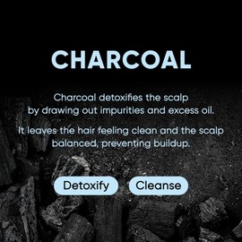 MARS MADE Charcoal Shampoo Bar 2.0 - Hydrating & Moisturizing Natural Hair Soap Bar Shampoo for Excess Oil Build-Up & Scalp Nourishment - Bathing Soap Solid Shampoo for All Hair Types (120g, 4.23oz)