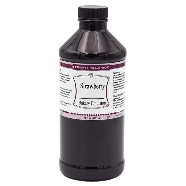 LorAnn Strawberry Bakery Emulsion, 16 ounce bottle