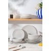 FOBENTA Ceramic Dinner Plates Set of 4,Lena Porcelain Dinner Plates,Embossment