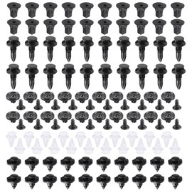 100PCS Engine Under Cover Fender Push Pin Rivets, 7 8 9mm Hole Push Pin Rivets Auto Bumper Fender Bonnet Door Panel Mud Flaps Fasteners Retainer 90467-07166, 90467-A0005, 90467-07211, 67771-02030