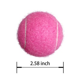 HPWFHPLF Tennis Balls, 3 Pack Practice Tennis Balls for Beginners, Training Playing Tennis Balls for Pet Dogs (Pink)