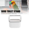 Bird Toilet Stand with Bucket, Tabletop Parrot Potty Training Toilet,