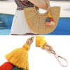 HLIWS Colourful Tassel Keyring, Handmade Colourful Boho Pom Pom Tassel