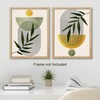 SIGNWIN Poster Set Mid-Century Green Desert Plant Palm Leaf Polygons