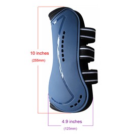 Wandrola Horse Boots Open Front Jumping Tendon Sport Boots, Secure Leg Protection, Classic Equine Supplies (Brown, L)