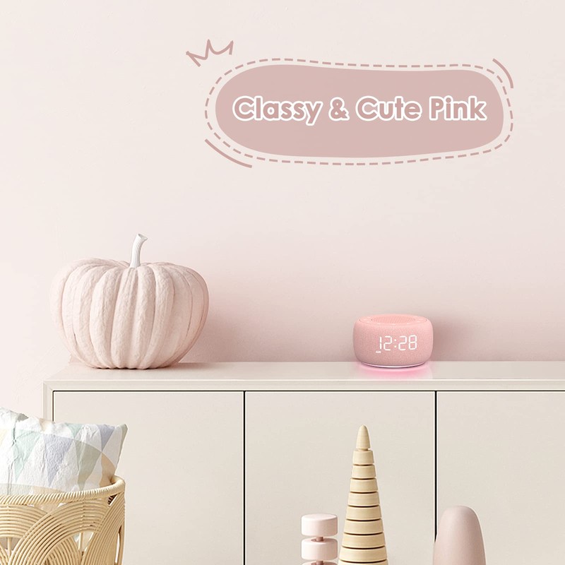 Buffbee Sound Machine & Alarm Clock 2-in-1-0-100% Display Dimmer, Under