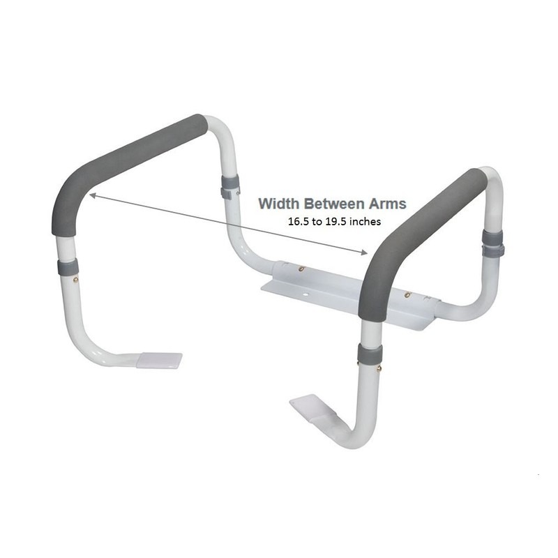 Drive Medical RTL12087 Bathroom Grab Bar for Toilets, White