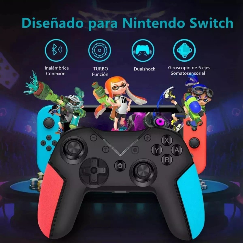 Monbelle Control joystick inalámbrico Monbelle Gamepad02 Bluetooth negro y rojo