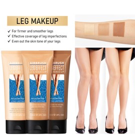 Leg Makeup Lotion Waterproof No Transfer, Colour Corrector Concealer Cover up Makeup for Varicose Veins, Leg and Body Scar Cover up Makeup for Tattoo Cover Up, Concealer for Mature Skin(MediumGlow 02)