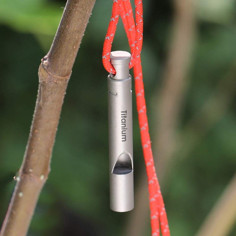 Lixada Titanium Emergency Whistle Ultralight Sports Coach Referee Whistles with