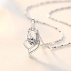 Silver Jewellery Set for Women, 925 Sterling Silver Heart Dangle