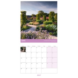 Royal Horticultural Society Gardens Calendar 2025 RHS Square Flowers Nature Wall Calendar with Free Organising Stickers (Plastic Free)