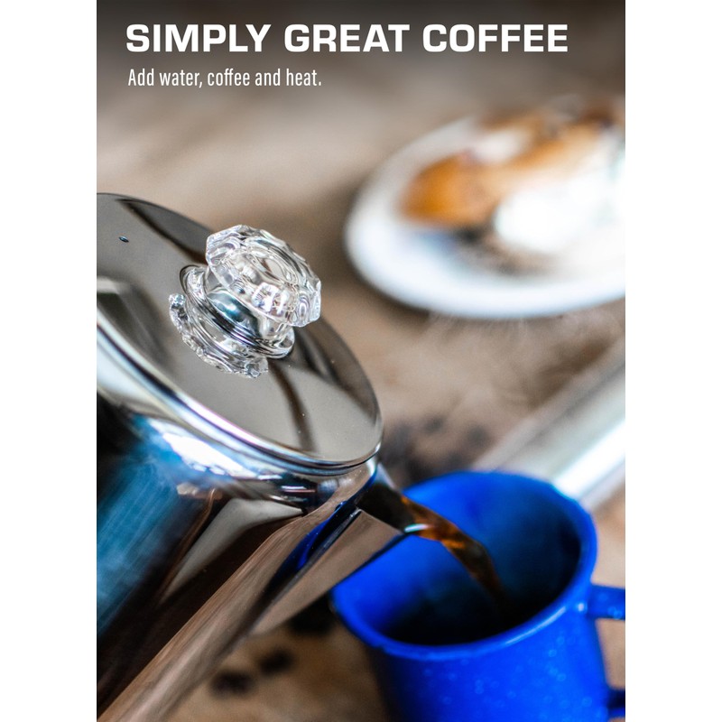 COLETTI Bozeman Induction Coffee Maker — Percolator Coffee Pot, Coffee