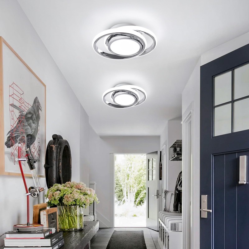 CANEOE Small Modern Ceiling Light,6000K Cool White Round Led Hallway