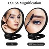 MGLIMZ 1X 15X Magnifying Hand Held Mirror,Double Side Folding Hand