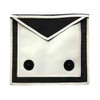 FELLOW CRAFT MALTA REGULATION APRON - WHITE & BLACK (Imitation)