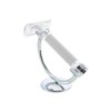 Razor/Shaving Stand with Solid Base by Edwin Jagger, Chrome, Crescent-Shaped