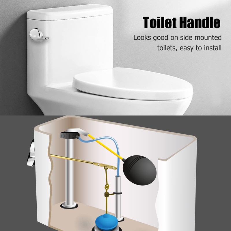 TOTO Compatible Toilet Flush Handle - Side Mount Trip Lever