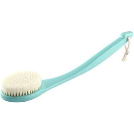 Cepillo de Baño con Mango Largo y Cerdas Suaves Azul para Exfoliar la Espalda