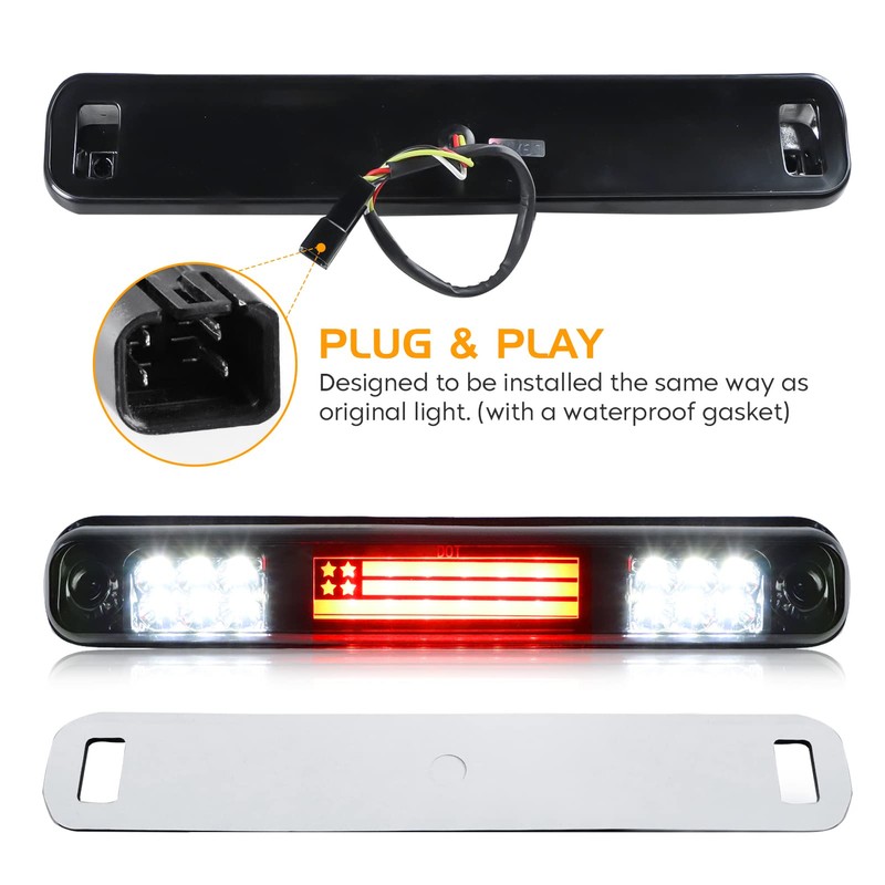 Tail Light Assembly + 3rd Brake Light Fit for Chevy
