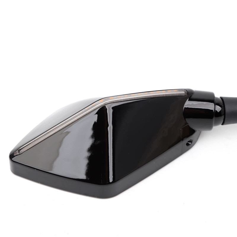 Mokuo Adjustable Motorcycle LED Turn Signal Rearview Mirrors with Front