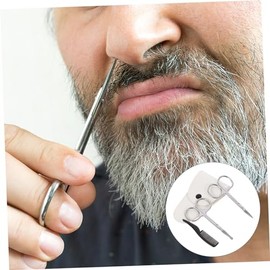8pcs Stainless Steel Beard Scissors Set for Men Professional Hair Trimming Scissors Pointed and Round Mustache and Nose Hair Trimmer Kit