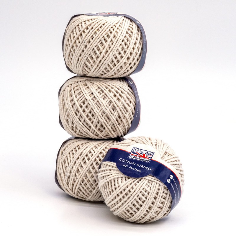 PUKKA POST & PACKAGING Cotton String Ball – For Packaging,