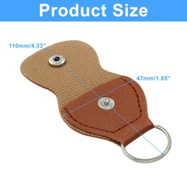 Bonsicoky 2 Pcs Guitar Picks Holder Case - Leather Guitar Picks Keychain Holder Cases Bag for Guitar Players - Brown