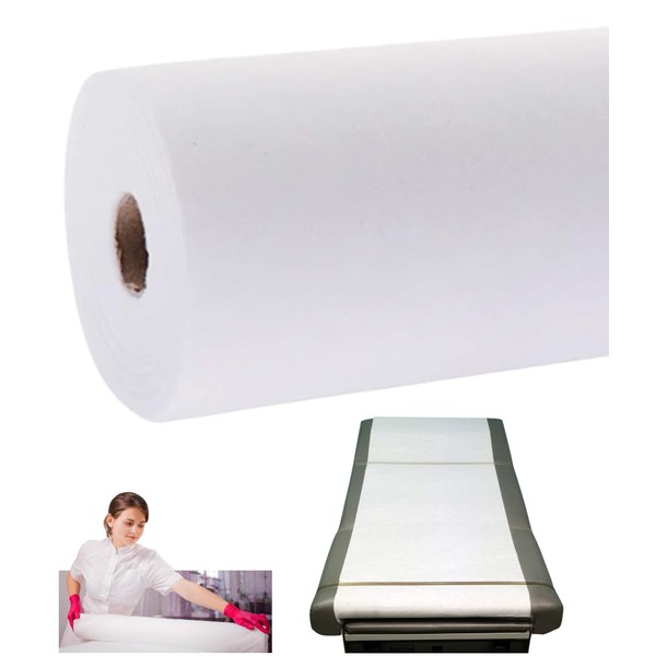 SavBin Disposable 24"x70" Non-Woven Perforated Extra-Thick Bed & Table Roll (4-Roll/350-Feet Long/50 Sheets / Roll) Used for Massage, Hospital, Chiropractor, Waxing, Tattoo table and bed