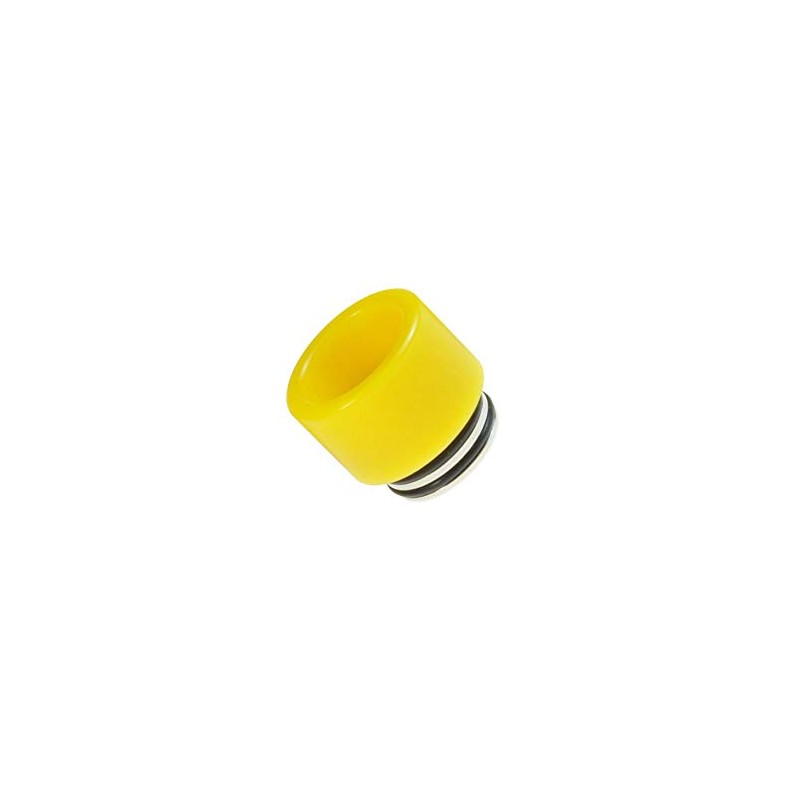 Armerah 810 Drip Tip eCig Mouthpiece Short/Wide Coloured-POM/Stainless-Steel Single Yellow