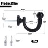 2-Pack Durable Aluminum Curtain Tie Back Hooks for Versatile Home