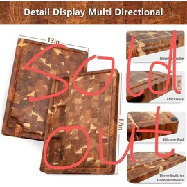 ORIDOM Premium Cutting Board for Kitchen Charcuterie Boards Double Sided