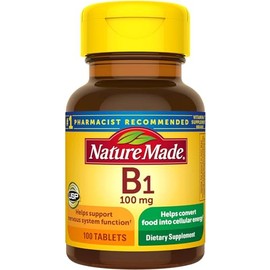 Vitamin B1 100 mg Tablets, 100 Count for Metabolic Health