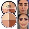 4 Colors Makeup Concealer Palette Waterproof Moisturizing Face Contour Bronzer
