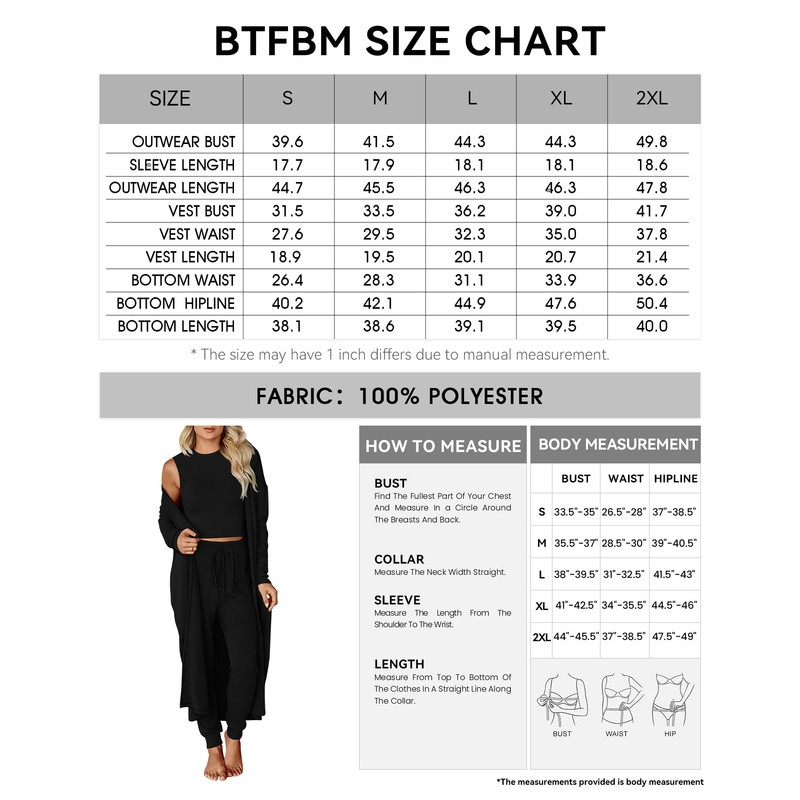 BTFBM 3 Piece Matching Sets Tank Tops Wide Long Pants