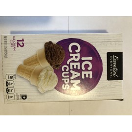Essential everyday Ice Cream Cups, 12 Pack,