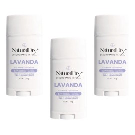 Desodorante Mujer NaturalDry En Barra Natural - Lavanda 3 unidades