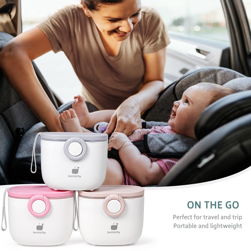 Termichy Baby Formula Dispenser, Portable Formula Dispenser Container with Scoop