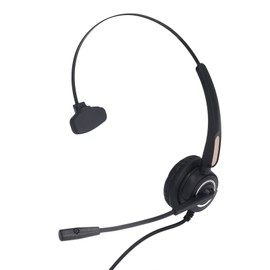Sanpyl Auriculares con Micrófono, Auriculares con Cable de Negocios Auriculares con Conector de 3,5 Mm con Micrófono con Cancelación de Ruido para Centro de Llamadas, Control de Volumen
