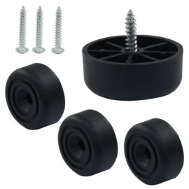 LifCratms 4Pcs 1/2 inch Plastic Furniture Legs，Black Round Sofa Replacement Legs for Couch Coffee Table