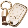 8T69T for GMC Chevy Key Fob Cover with Keychain Accessories