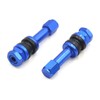 uxcell 4Pcs Blue Bolt-in Wheel Rim Vacuum Tire Valve Stem