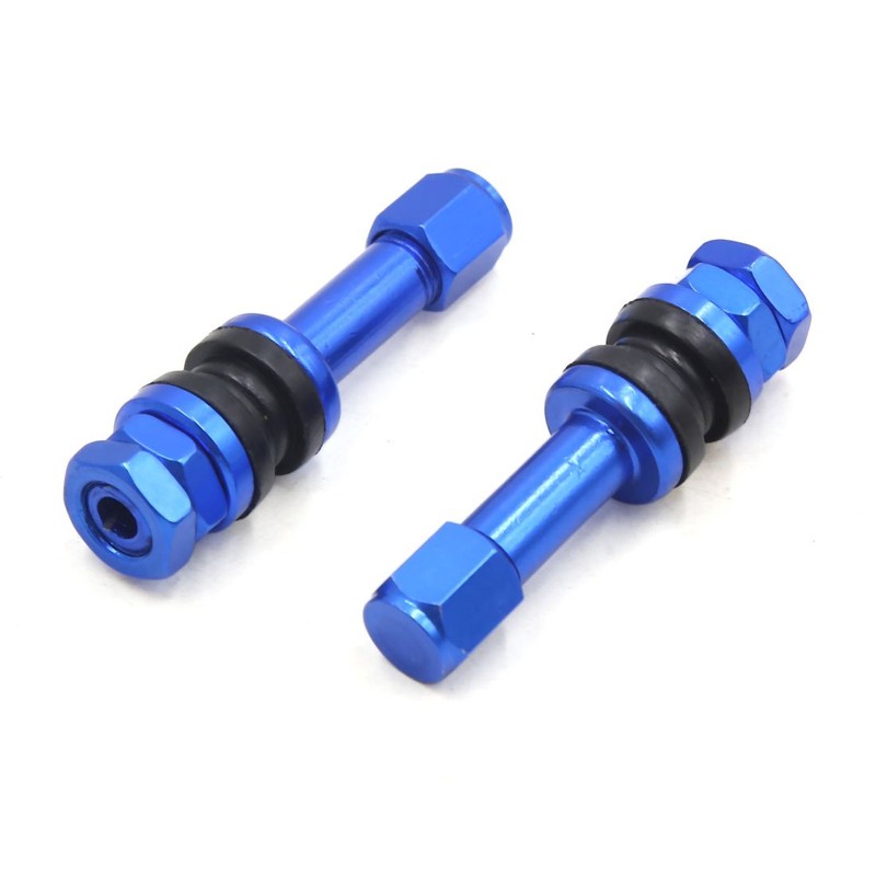 uxcell 4Pcs Blue Bolt-in Wheel Rim Vacuum Tire Valve Stem