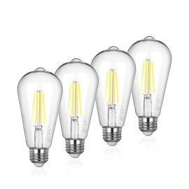 Batklumi 4 8w ST19 Dimmable Indoor/Outdoor Vintage Glass Edison LED Light Bulb New 4pk