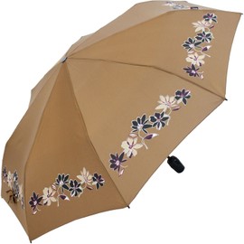 Knirps Umbrella Fiber T2 Duomatic Flower Game Teddy, brown
