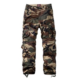 Match Men's Wild Cargo Pants #3357(Khaki camo,34)